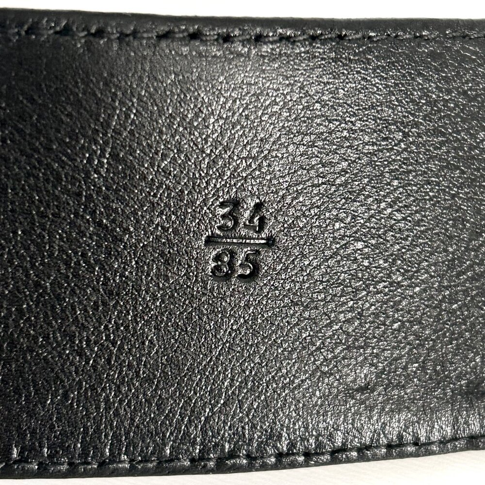 Prada UNISEX Black Leather Belt Size 34 - Picture 9 of 10